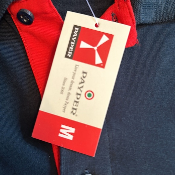 Pauper Rugby Navy Italia polo shirt medium men’s polo shirt NWT - Picture 8 of 9